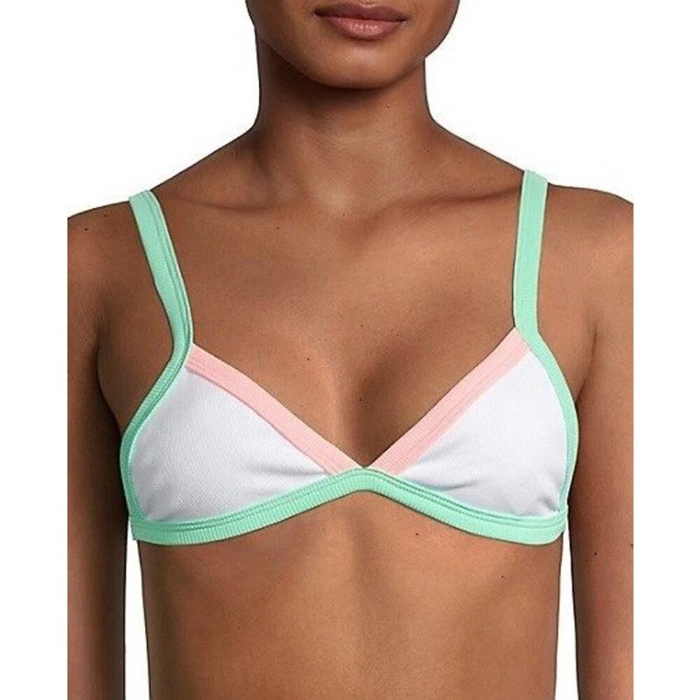 Peixoto STRAWBERRY MINT SWIRL Tina Bralette Bikini Swim Top sz XL